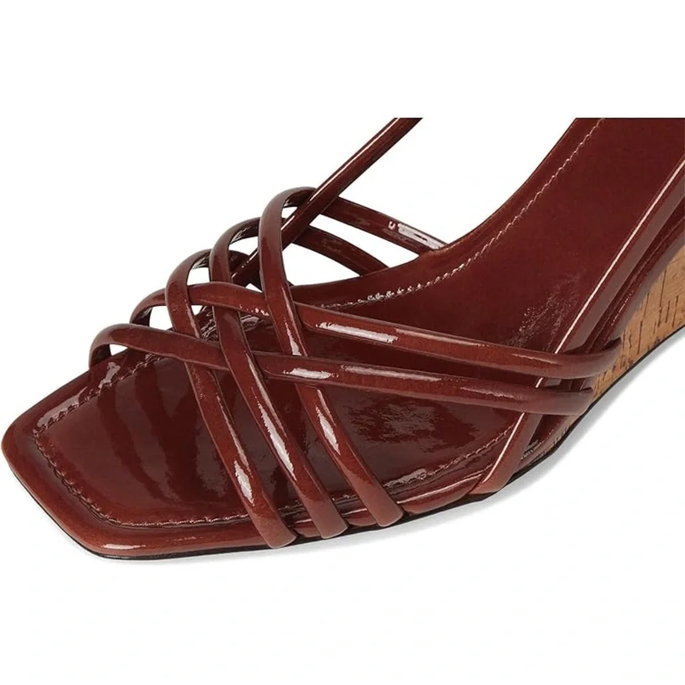 Tory Burch Multi Strap Wedge Sandals 75mm Women's  9.5 nwt